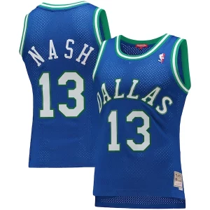 Steve Nash Dallas Mavericks Women's 1998/99 Hardwood Classics Swingman Jersey Tendance Blue