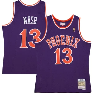 Steve Nash Phoenix Suns 2001/02 Uniques Hardwood Classics Swingman Jersey Purple/White