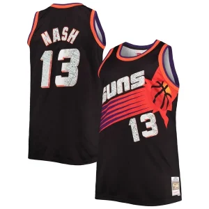 Steve Nash Phoenix Suns Big & Tall 1996/97 NBA 75th Anniversary Admirable Diamond Swingman Jersey Black