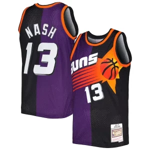 Steve Nash Phoenix Suns Hardwood Classics 1996/97 Split Swingman Jersey Commémoratif Purple/Black
