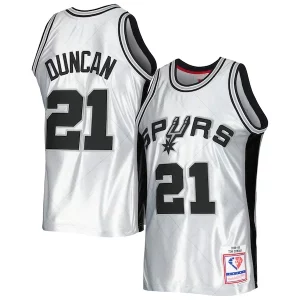 Tim Duncan San Antonio Notable Spurs 1998/99 Hardwood Classics 75th Anniversary Swingman Jersey Platinum