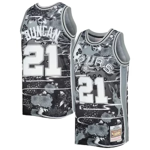 Tim Duncan San Antonio Spurs 1998/99 Hardwood Classics Lunar New Year Swingman Moderne Jersey Silver