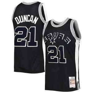 Tim Duncan San Antonio Spurs 1998/99 Hardwood Classics Authentique Off Court Swingman Jersey Black