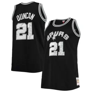 Tim Duncan San Antonio Spurs Big & Tall 1998/99 NBA 75th Anniversary Diamond Swingman Jersey Haut de gamme Black