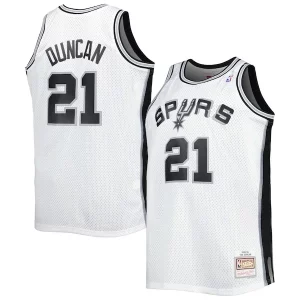 Tim Duncan San Antonio Spurs Luxueux Big & Tall Hardwood Classics 1998/99 Swingman Jersey White/Black