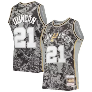 Tim Duncan San Antonio Spurs Hardwood Charming Classics 1998/99 Lunar New Year Swingman Jersey Black