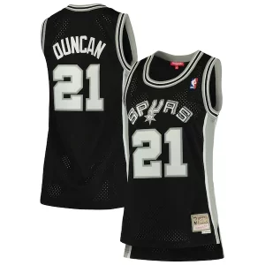 Tim Duncan San Antonio Spurs Charming Women's 1998/99 Hardwood Classics Swingman Jersey Black
