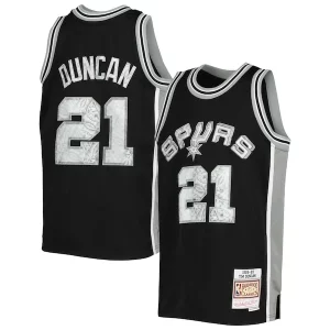 Tim Duncan San Antonio Spurs Youth 1998/99 Hardwood Classics 75th Anniversary Diamond Gracieux Jersey