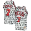 Toni Kukoc Chicago Bulls 1997/98 Vibrant Hardwood Classics Doodle Swingman Jersey White