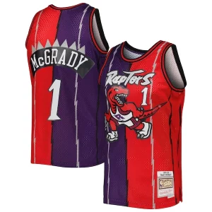 Tracy McGrady Toronto Raptors Hardwood Classics 1998/99 Split Swingman Jersey Admirable Purple/Red