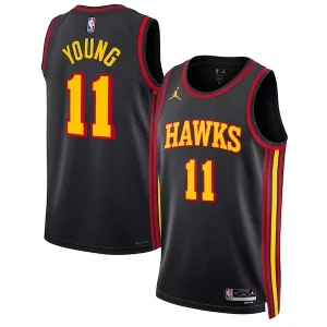 Trae Captivant Young Atlanta Hawks Jordan Brand Unisex Swingman Jersey Statement Edition Black