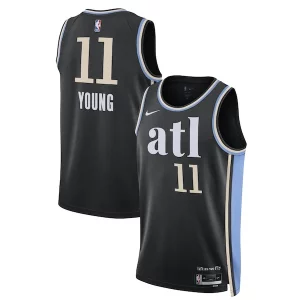 Trae Dashing Young Atlanta Hawks Nike Unisex 2023/24 Swingman Jersey Black City Edition