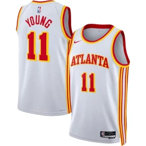 Trae Magnifique Young Atlanta Hawks Nike Unisex Swingman Jersey Association Edition White/Red