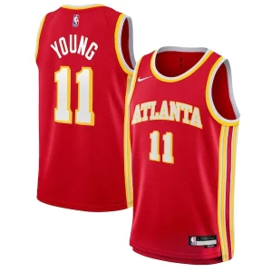 Trae Young Atlanta Hawks Nike Refiné Youth Swingman Jersey Icon Edition Red