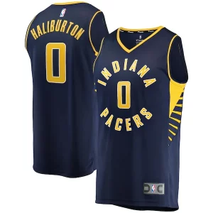 Tyrese Haliburton Indiana Pacers Fast Magnifique Break Replica Jersey Icon Edition Navy