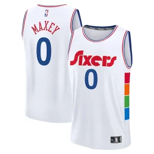 Tyrese Collectible Maxey Philadelphia 76ers 2024/25 Fast Break Player Jersey City Edition White