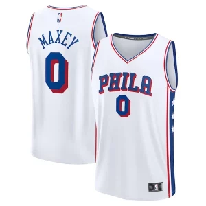 Tyrese Maxey Philadelphia 76ers Incontournable Youth Fast Break Replica Player Jersey Association Edition White