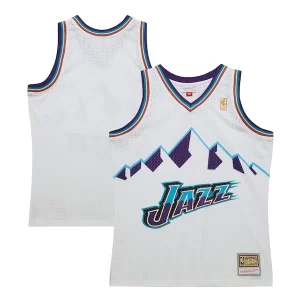 Utah Jazz 1996 97 Premium Hardwood Classics Swingman Jersey White