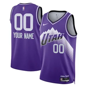 Utah Premium Jazz Nike Unisex 2023/24 Custom Swingman Jersey Purple City Edition