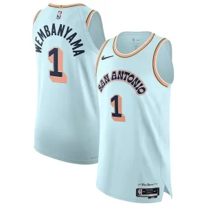 Victor Wembanyama San Antonio Spurs Nike 2024/25 Authentic Player Jersey City Edition Light Exquisite Blue