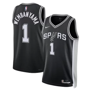 Victor Wembanyama San Antonio Spurs Nike Unisex 2023 NBA Draft First Vibrant Round Pick Swingman Jersey Icon Edition Black