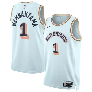 Victor Wembanyama San Antonio Spurs Nike Unisex 2024/25 Swingman Player Jersey City Edition Sophistiqué Light Blue