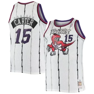Vince Carter Toronto Raptors 1998/99 Big & Tall Hardwood Classics Swingman Confortable Jersey White/Purple