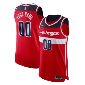 Washington Wizards Nike 2021/22 Superbe Diamond Authentic Custom Jersey Icon Edition Red