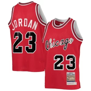 Youth Chicago Bulls Michael Jordan Vibrant Red 1984/85 Hardwood Classics Authentic Jersey