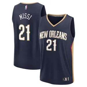 Yves Missi New Orleans Pelicans 2024 NBA Uniques Draft Fast Break Player Jersey Icon Edition Navy