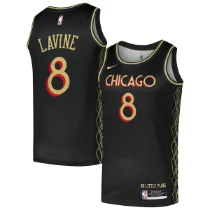 Zach LaVine Chicago Prime Bulls Nike Swingman Player Jersey City Edition Black
