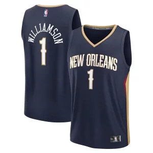 Zion Williamson Haut de gamme New Orleans Pelicans Youth Fast Break Replica Player Jersey Icon Edition Navy