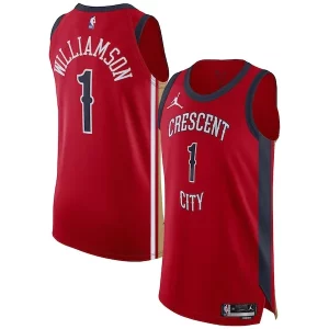Zion Williamson New Orleans Pelicans Jordan Tendance Brand Authentic Jersey Association Edition Red