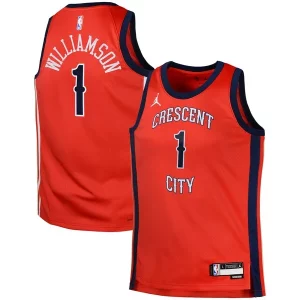Zion Williamson New Orleans Pelicans Jordan Brand Commémoratif Swingman Jersey Statement Red