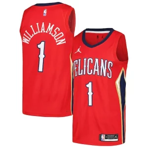 Zion Luxueux Williamson New Orleans Pelicans Jordan Brand Swingman Player Jersey Statement Edition Red