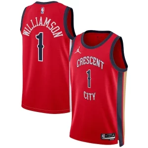 Zion Williamson New Uniques Orleans Pelicans Jordan Brand Unisex Swingman Jersey Statement Edition Red