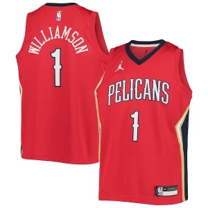 Zion Williamson New Orleans Pelicans Jordan Brand Incontournable Youth 2020/21 Swingman Player Jersey Statement Edition Red