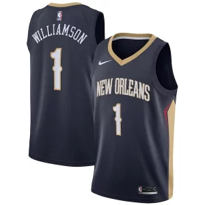 Zion Williamson New Orleans Pelicans Nike 2019 NBA Draft First Round Pick Tendance Swingman Jersey Navy Icon Edition/White