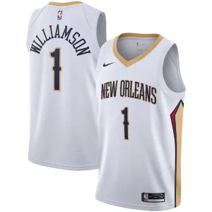 Zion Williamson Charming New Orleans Pelicans Nike 2019/2020 Swingman Jersey Association Edition White/Navy