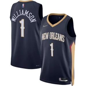 Zion Williamson New Orleans Pelicans Nike Unique 2021/22 Diamond Swingman Jersey Icon Edition Navy